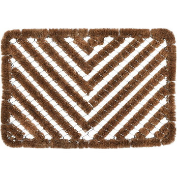 Preș Intrare Exterior Adăpostit 40X60CM Coco/Otel - Natural - Preș - Softambient