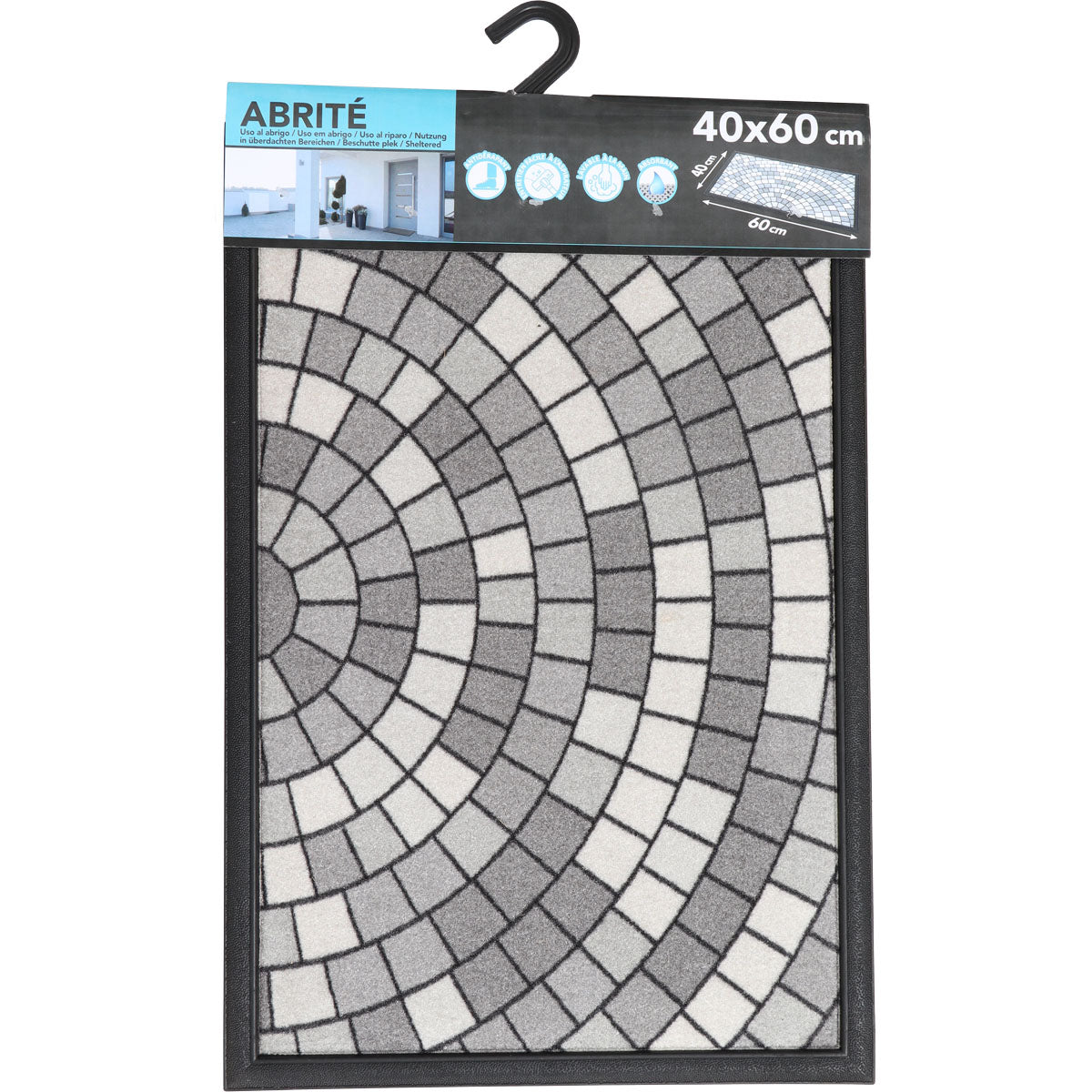 Preș Intrare Exterior Adăpostit 40X60CM Nailon/Cauciuc - Mosaique - Preș - Softambient