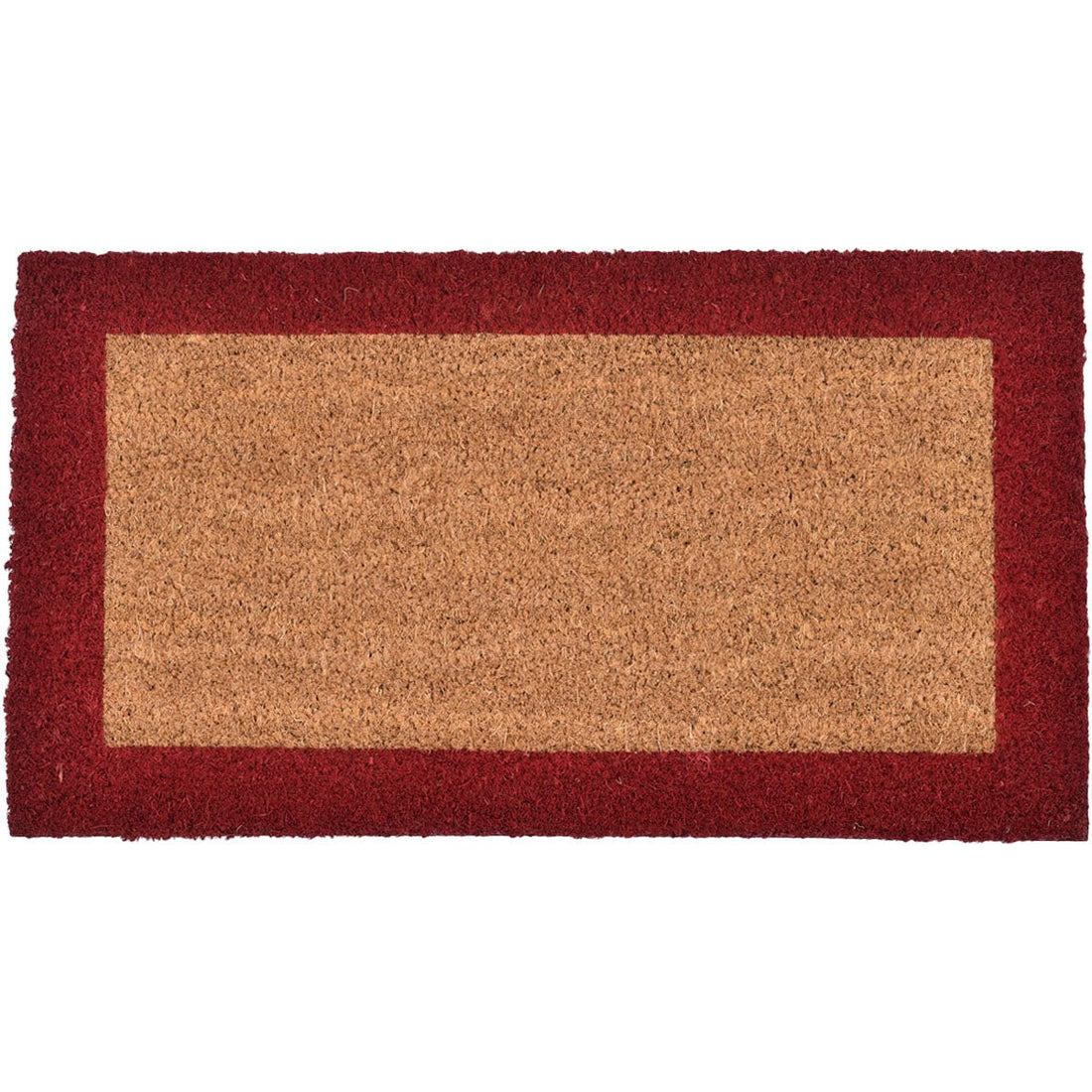Preș Intrare Exterior Adăpostit Bicolor 33X60CM Coco - Natural/Roșu - Preș - Softambient
