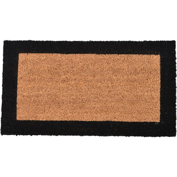 Preș Intrare Exterior Adăpostit Bicolor 33X60CM Coco/Pvc - Natural/Negru - Preș - Softambient