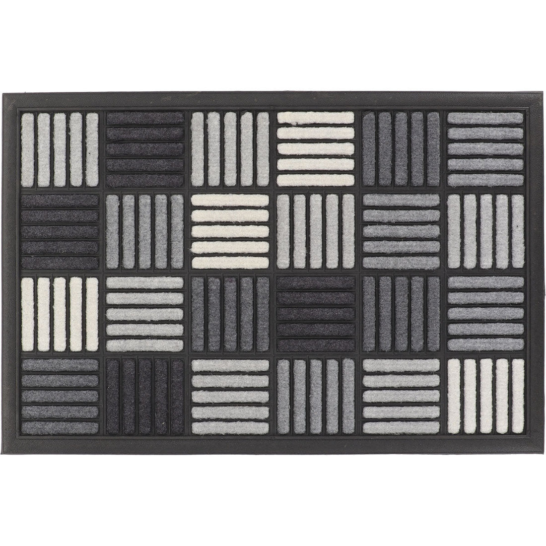 Preș Intrare Exterior Adăpostit Caroll 40X60CM Nailon/Cauciuc - Gri - Preș - Softambient