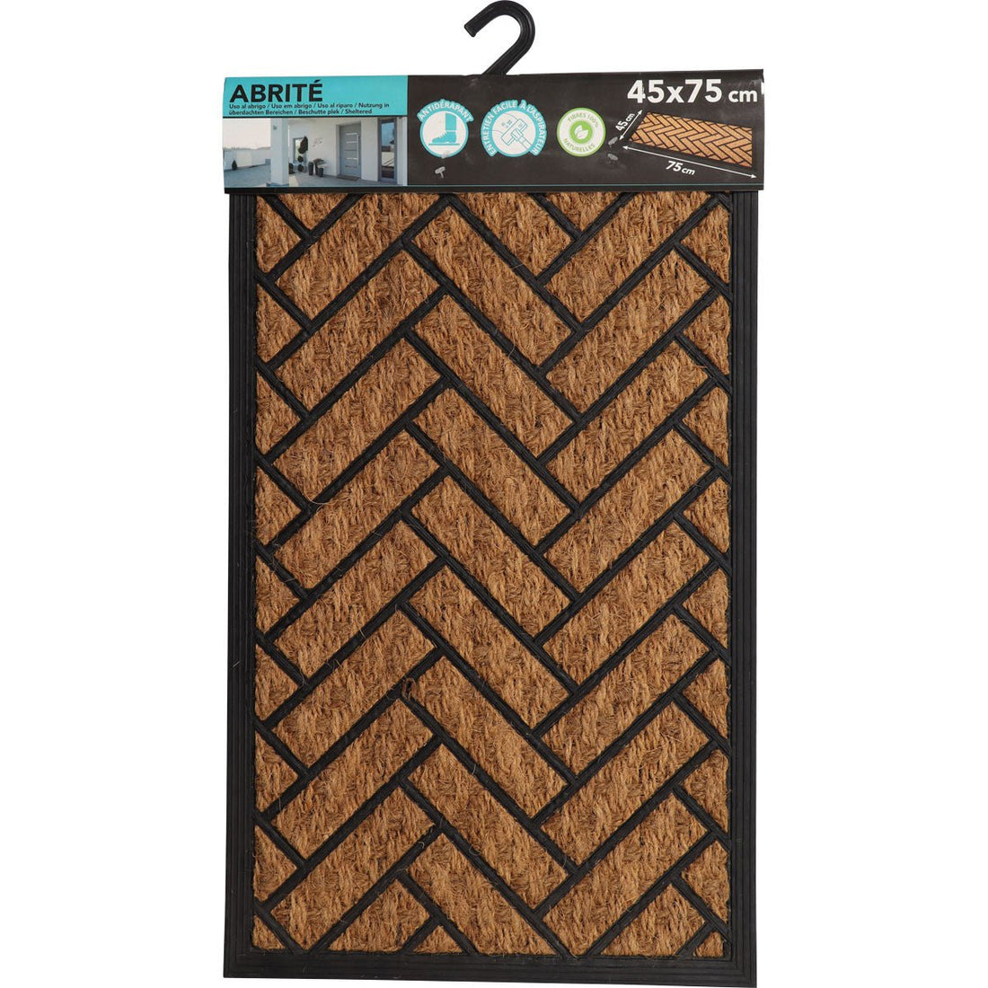 Preș Intrare Exterior Adăpostit Eloi 45X75CM Coco/Cauciuc - Parquet - Preș - Softambient