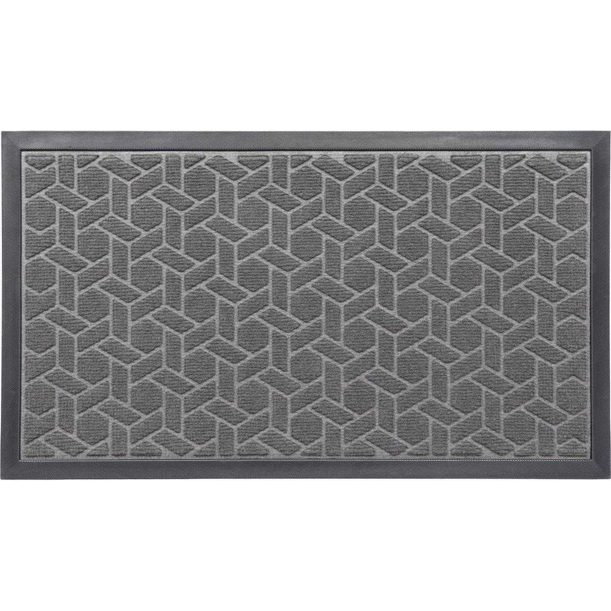 Preș Intrare Exterior Cubique 43X75CM Poliester/Cauciuc - Gri Închis - Preș - Softambient