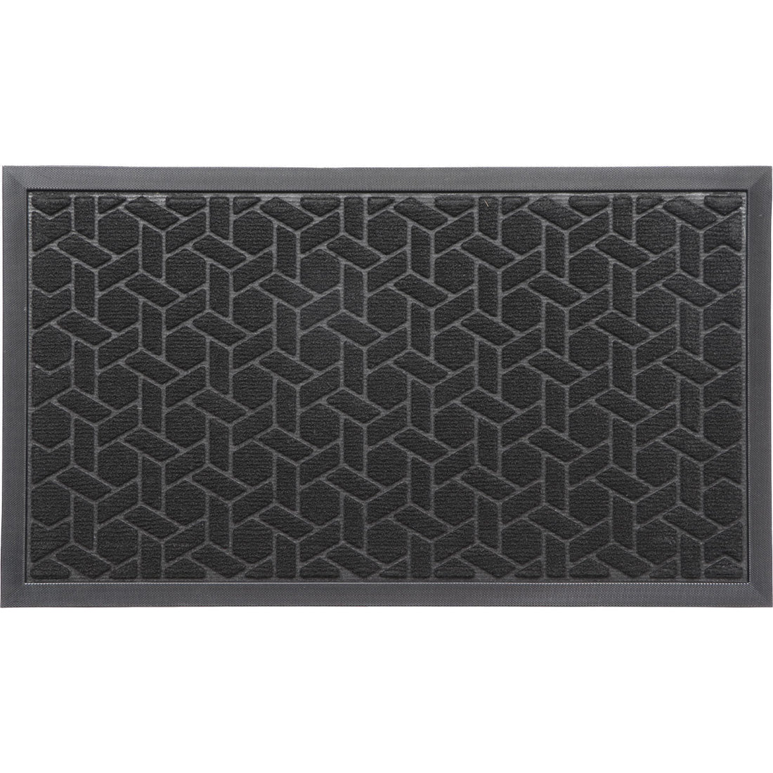 Preș Intrare Exterior Cubique 43X75CM Poliester/Cauciuc - Negru - Preș - Softambient