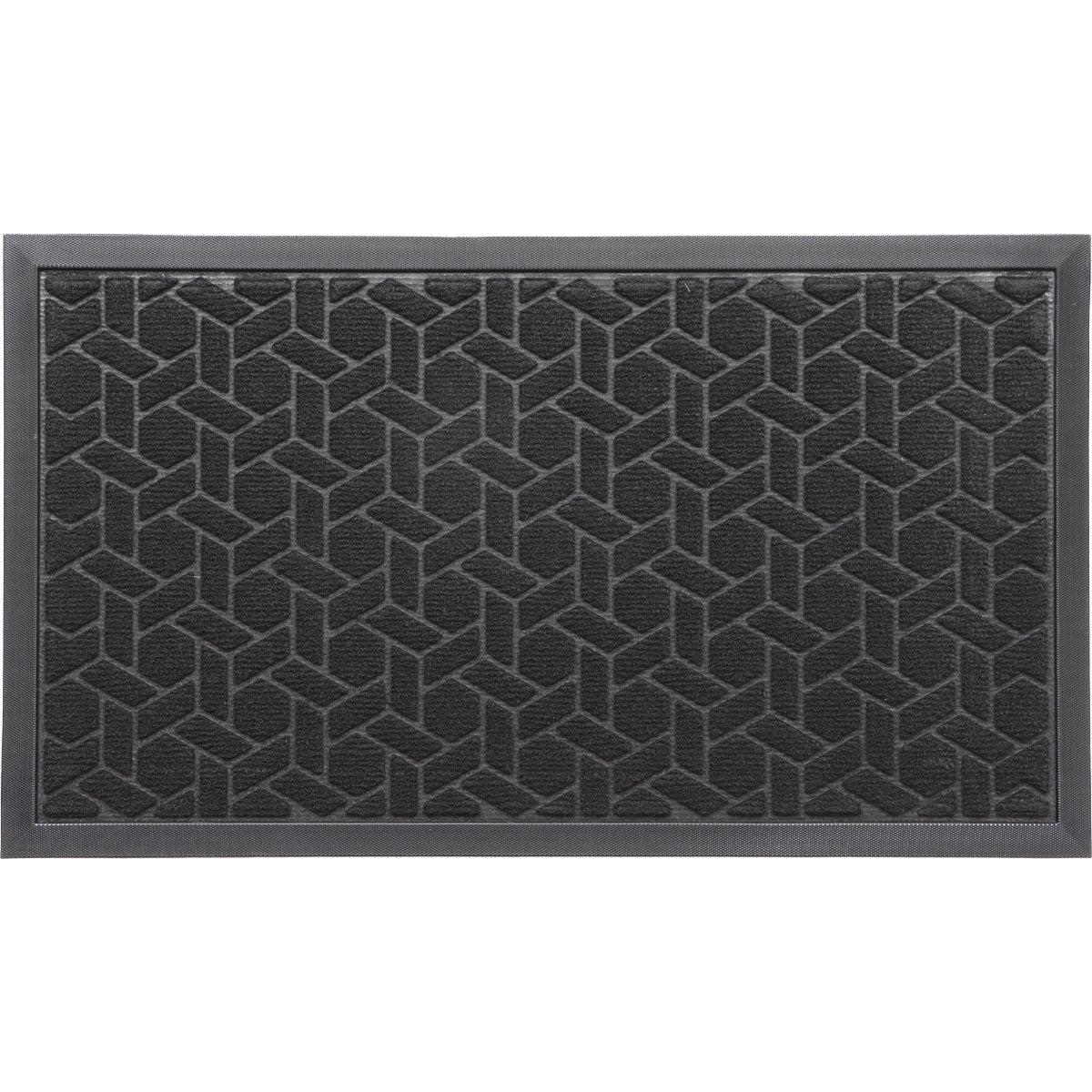 Preș Intrare Exterior Cubique 43X75CM Poliester/Cauciuc - Negru - Preș - Softambient