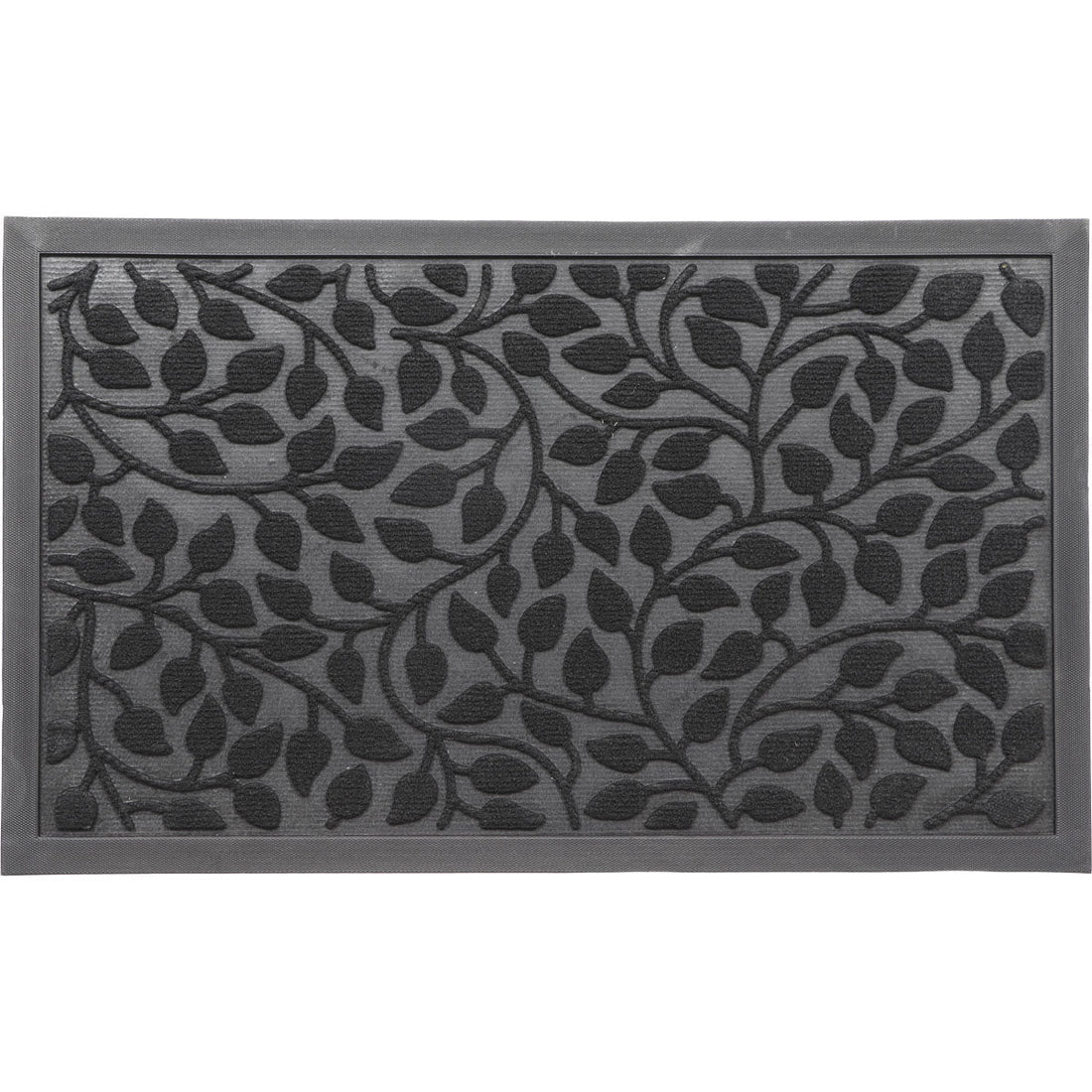 Preș Intrare Exterior Feuillage 45X75CM Poliester/Cauciuc - Negru - Preș - Softambient