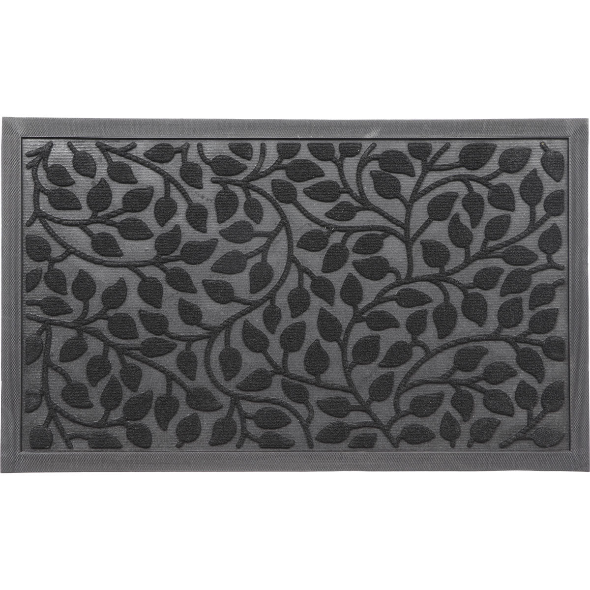 Preș Intrare Exterior Feuillage 45X75CM Poliester/Cauciuc - Negru - Preș - Softambient