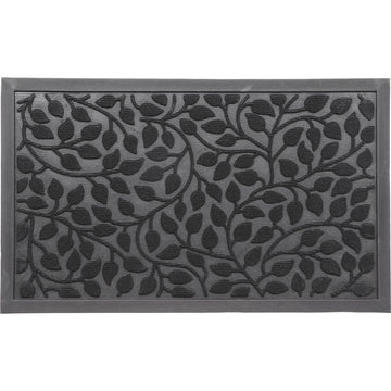 Preș Intrare Exterior Feuillage 45X75CM Poliester/Cauciuc - Negru - Preș - Softambient