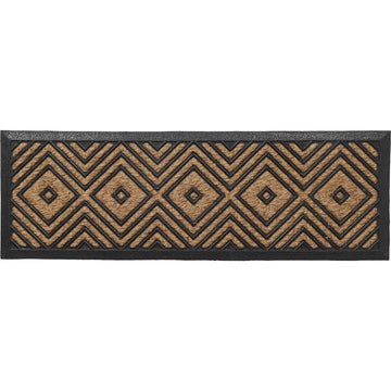 Preș Intrare Exterior Împletit 25X75CM Coco/Cauciuc - Losange - Preș - Softambient