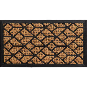 Preș Intrare Exterior Împletit 33X60CM Coco/Cauciuc - Squares - Preș - Softambient