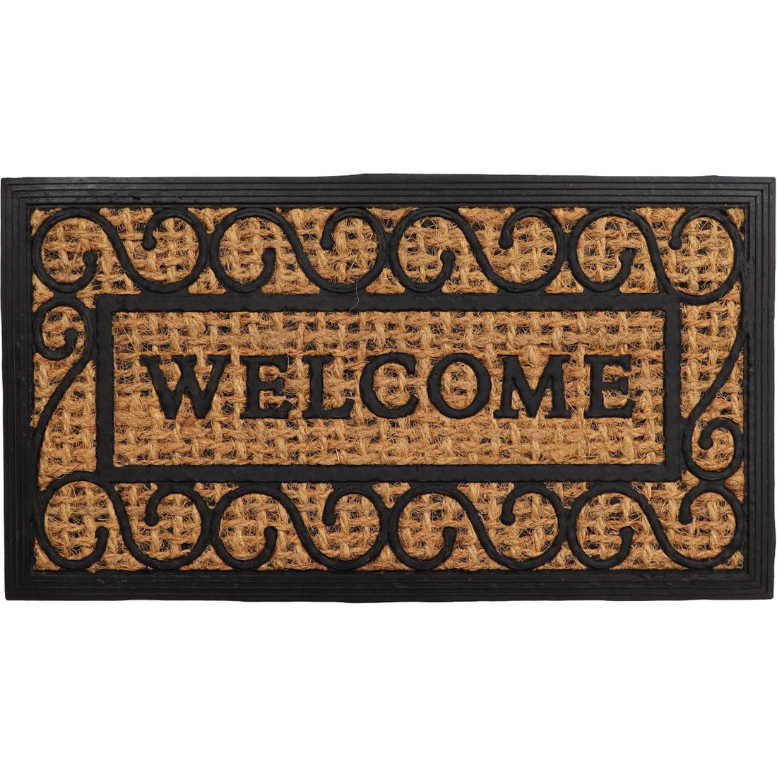 Preș Intrare Exterior Împletit 33X60CM Coco/Cauciuc - Welcome - Preș - Softambient