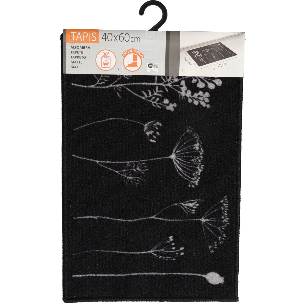 Covor bucătărie Herbier Noir - 50X120CM
