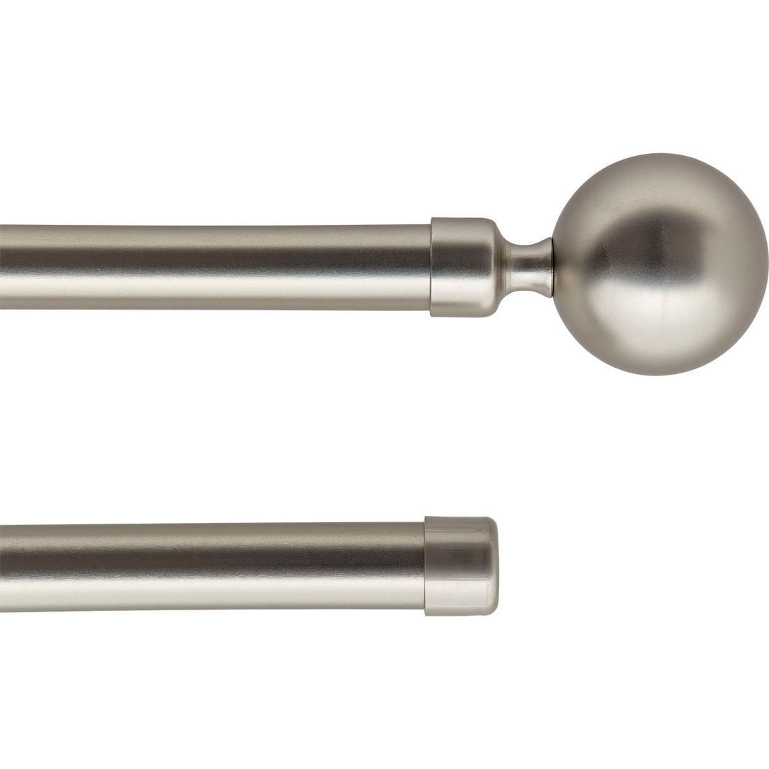 Set Galerie Dublă Extensibilă 210 - 380 CM Paloma Φ19MM - Argintiu - Set galerie extensibilă - Softambient