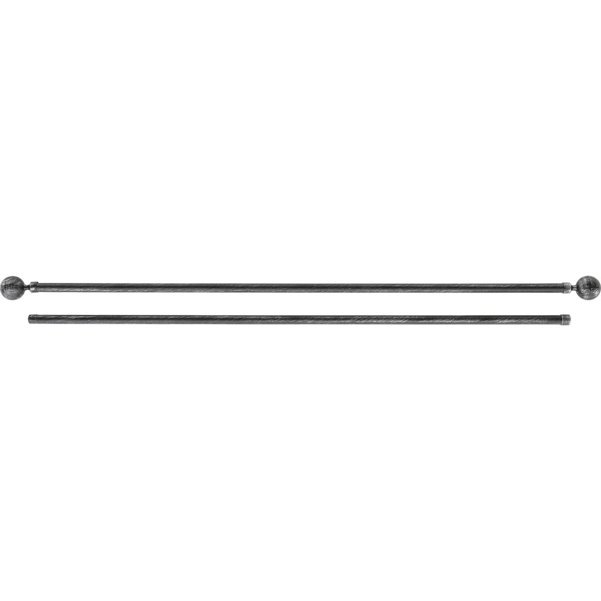 Set Galerie Dublă Extensibilă 210 - 380 CM Paloma Φ19MM - Negru Argintiu - Set galerie extensibilă - Softambient