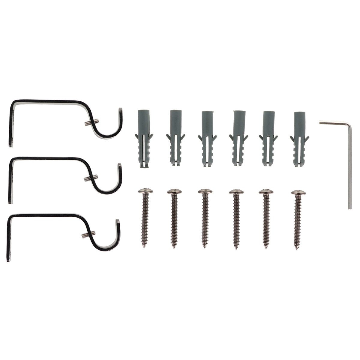 Set Galerie Extensibilă 120 - 210 CM Amazonia Φ19MM - Grafit - Set galerie extensibilă - Softambient