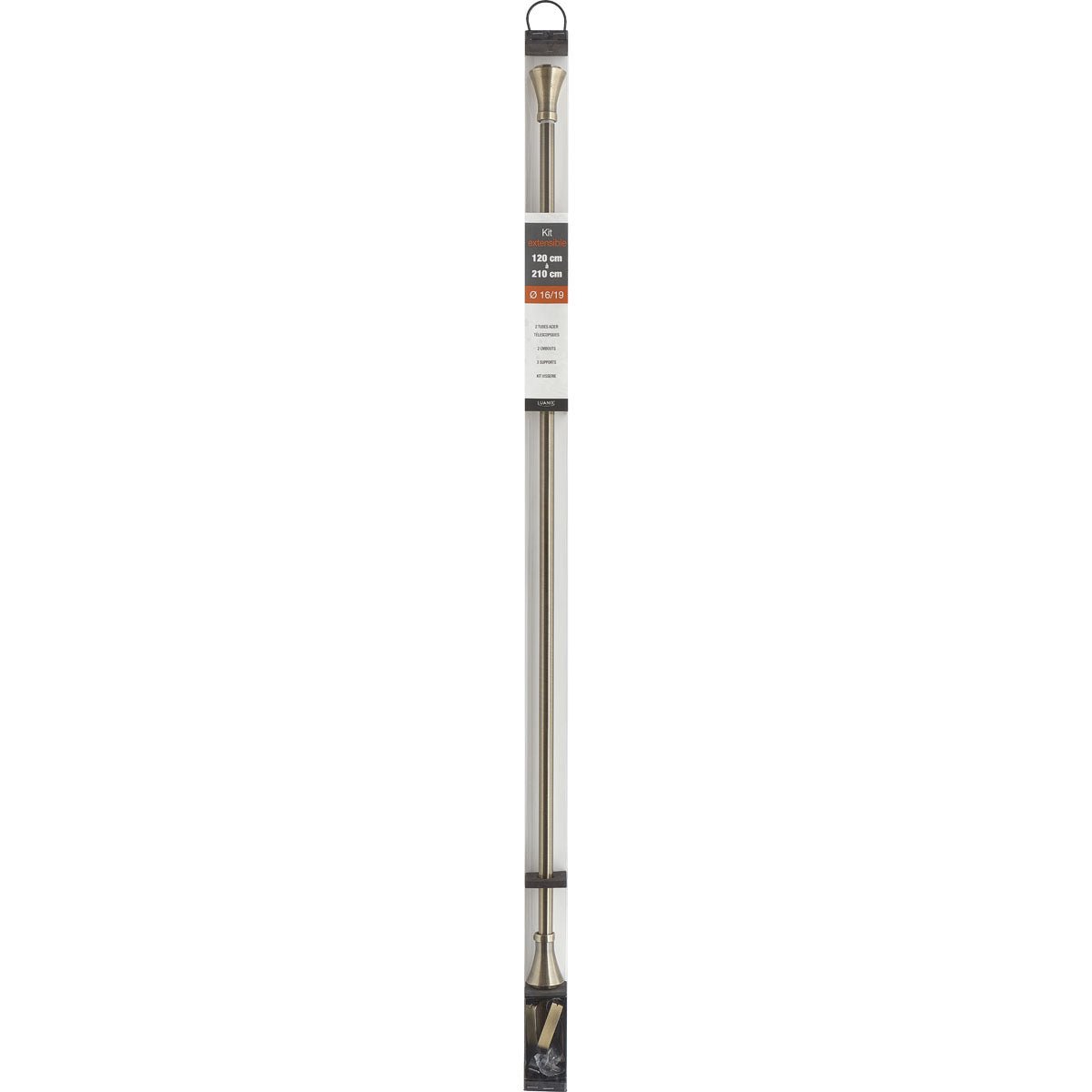 Set Galerie Extensibilă 120 - 210 CM Brasserie Φ19MM - Bronz - Set galerie extensibilă - Softambient