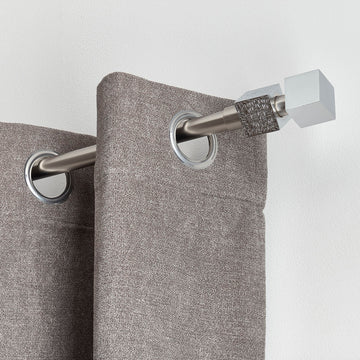 Set Galerie Extensibilă 120 - 210 CM Cubique Φ19MM - Argintiu - Set galerie extensibilă - Softambient