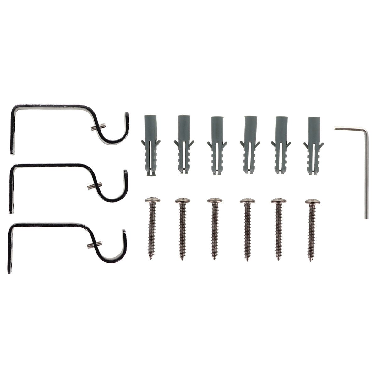 Set Galerie Extensibilă 120 - 210 CM Exotica Φ19MM - Negru Argintiu - Set galerie extensibilă - Softambient