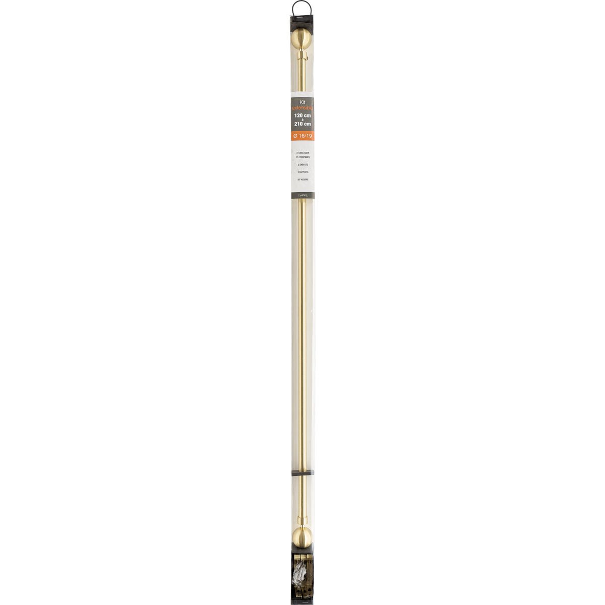 Set Galerie Extensibilă 120 - 210 CM Maia Φ19MM - Auriu - Set galerie extensibilă - Softambient