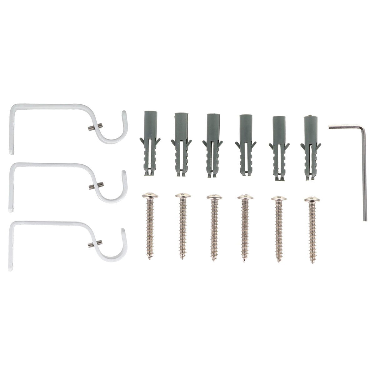 Set Galerie Extensibilă 120 - 210 CM Strass Φ19MM - Alb Lucios - Set galerie extensibilă - Softambient