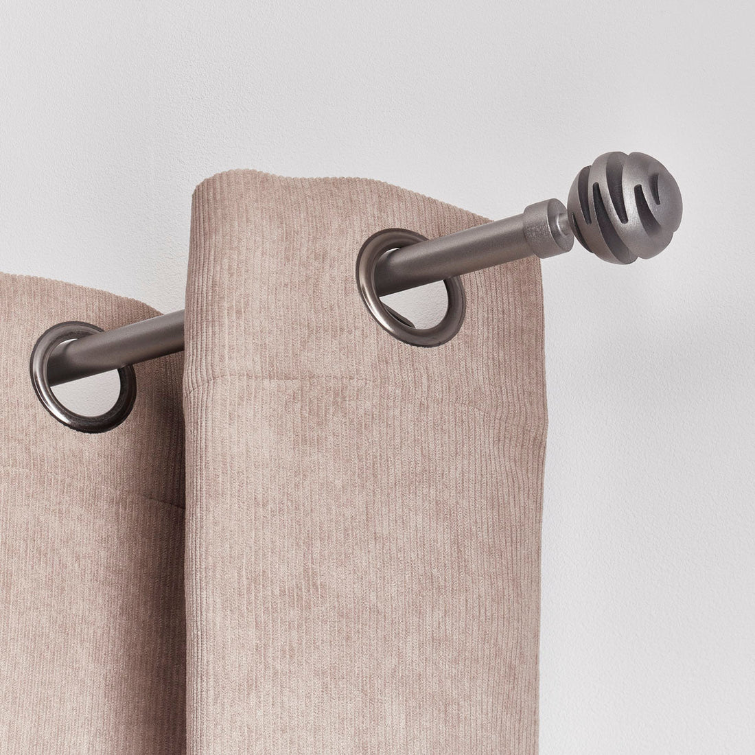 Set Galerie Extensibilă 120 - 210 CM Villalouise Φ19MM - Gri - Set galerie extensibilă - Softambient