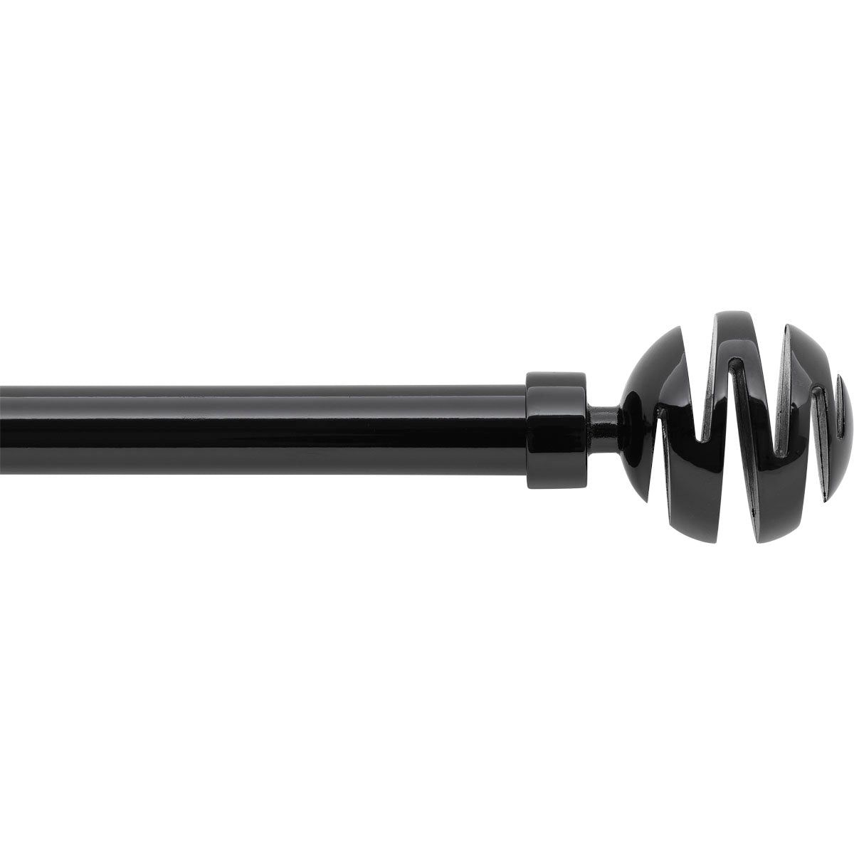 Set Galerie Extensibilă 120 - 210 CM Villalouise Φ19MM - Negru Lucios - Set galerie extensibilă - Softambient