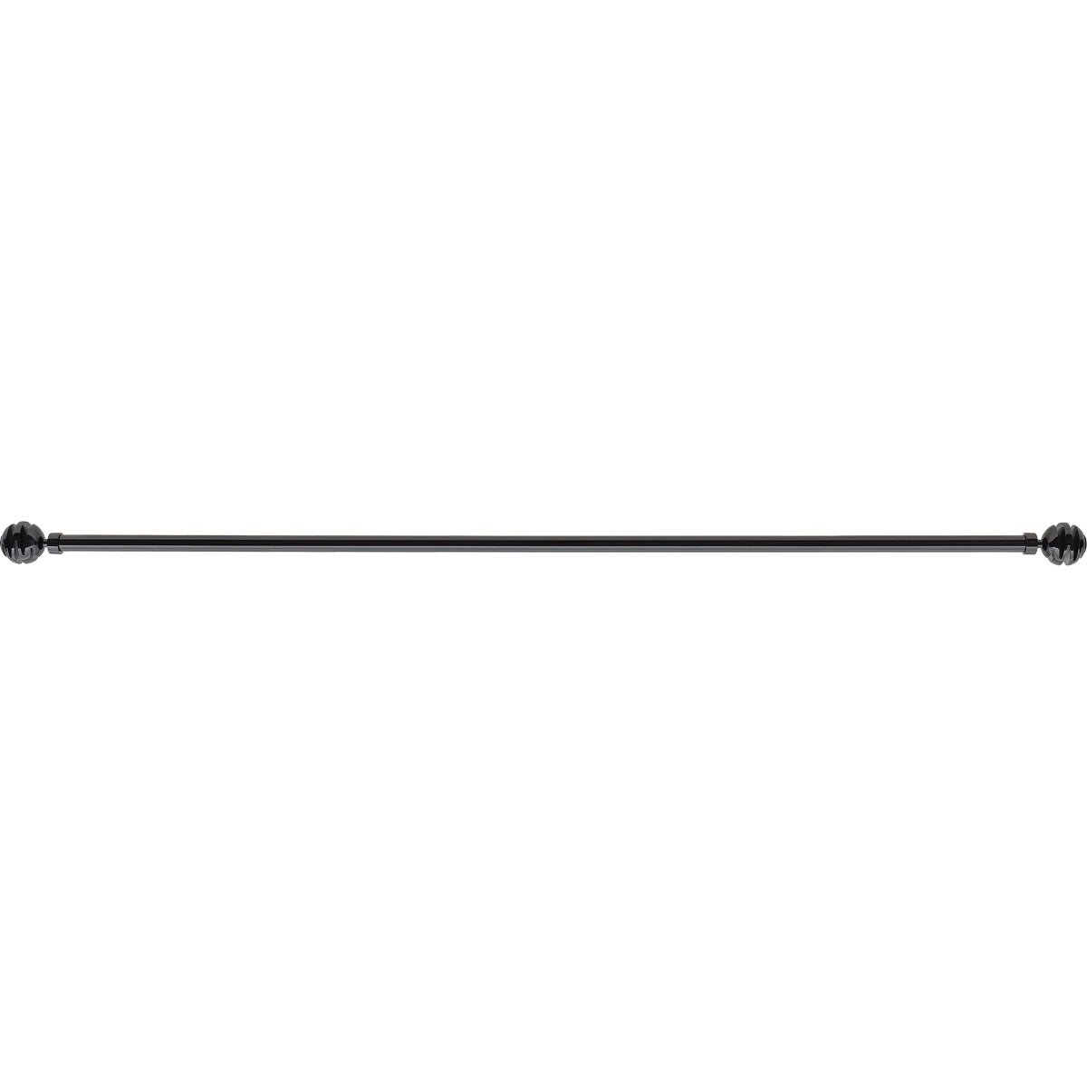 Set Galerie Extensibilă 120 - 210 CM Villalouise Φ19MM - Negru Lucios - Set galerie extensibilă - Softambient