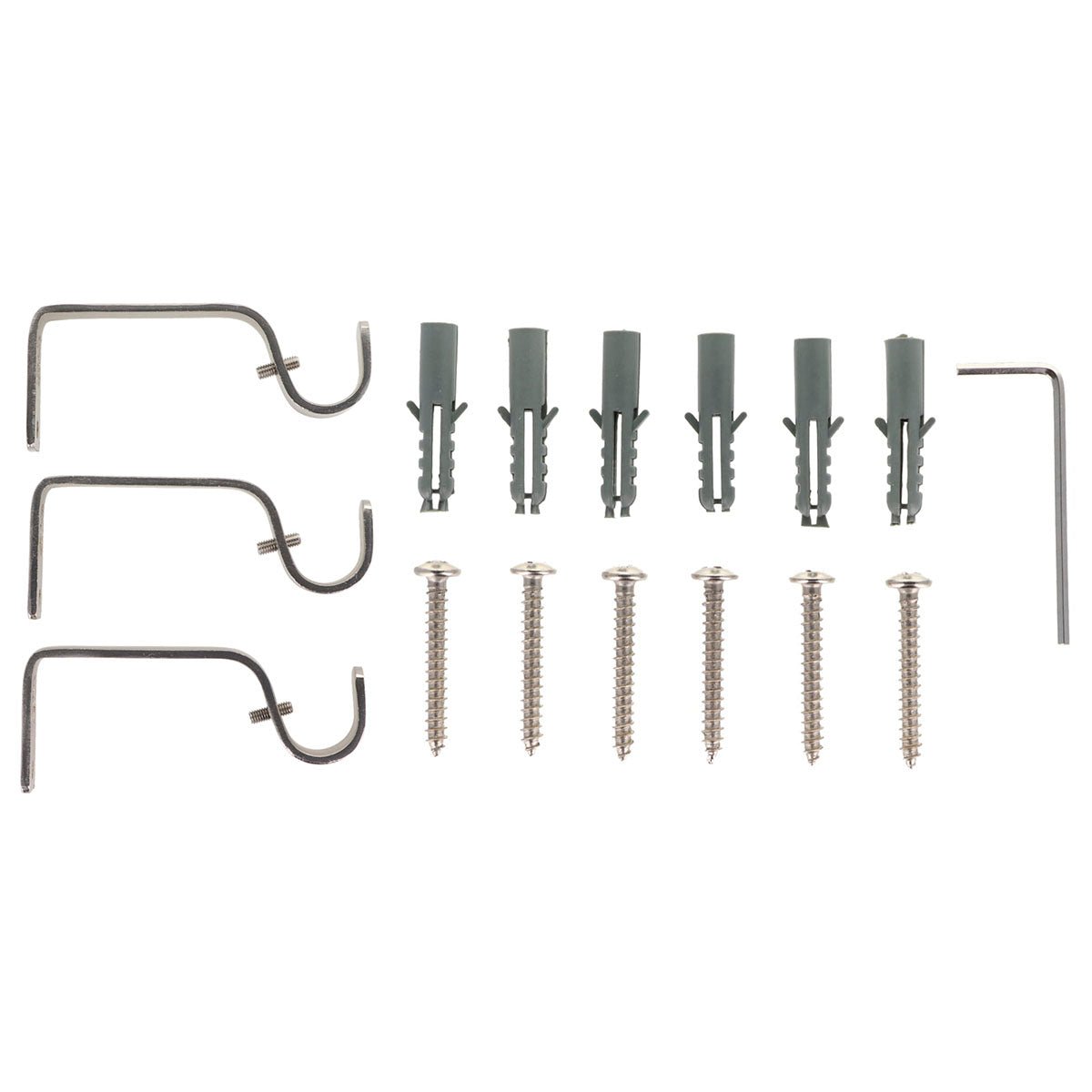 Set Galerie Extensibilă 210 - 380 CM Amazonia Φ19MM - Argintiu - Set galerie extensibilă - Softambient