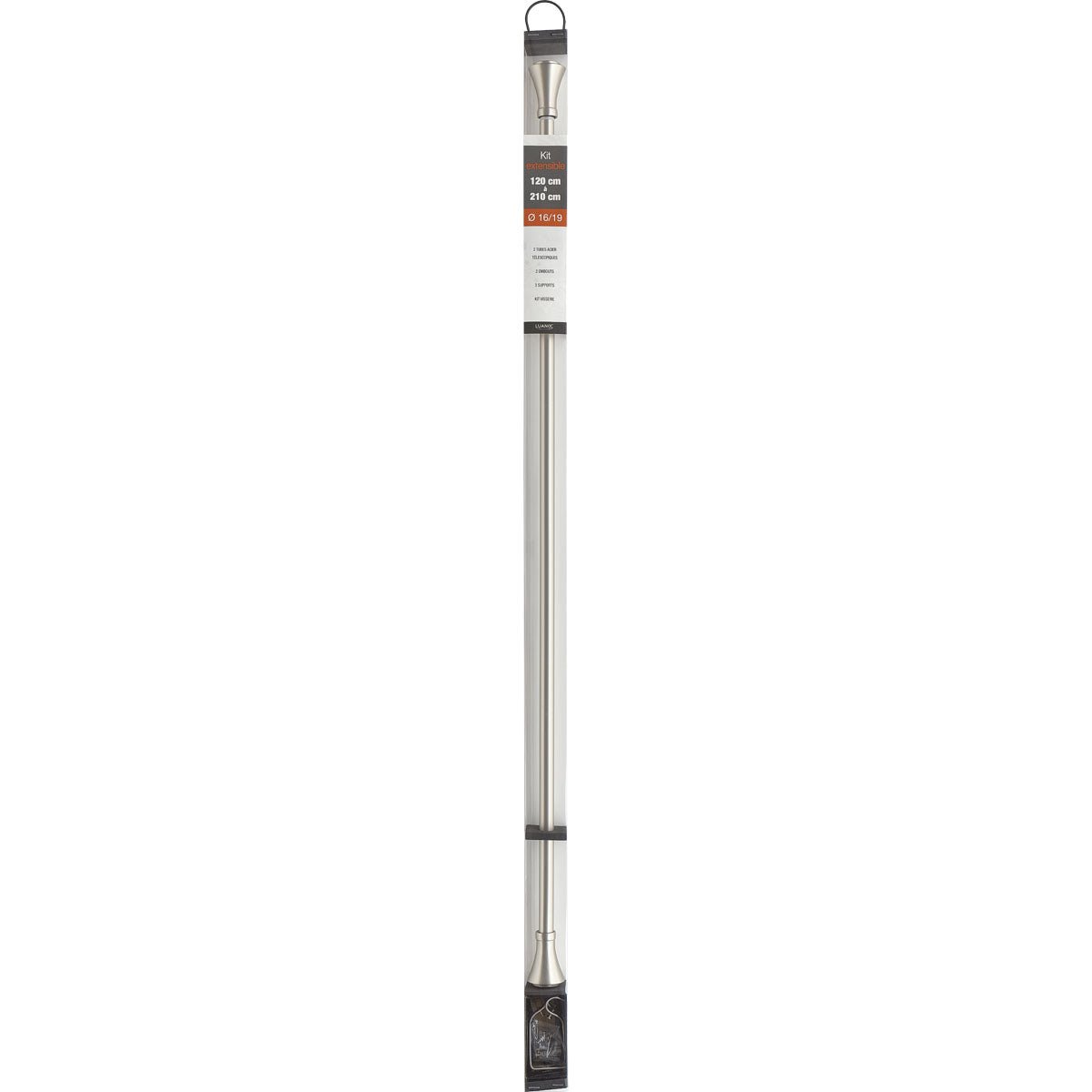 Set Galerie Extensibilă 210 - 380 CM Brasserie Φ19MM - Argintiu - Set galerie extensibilă - Softambient