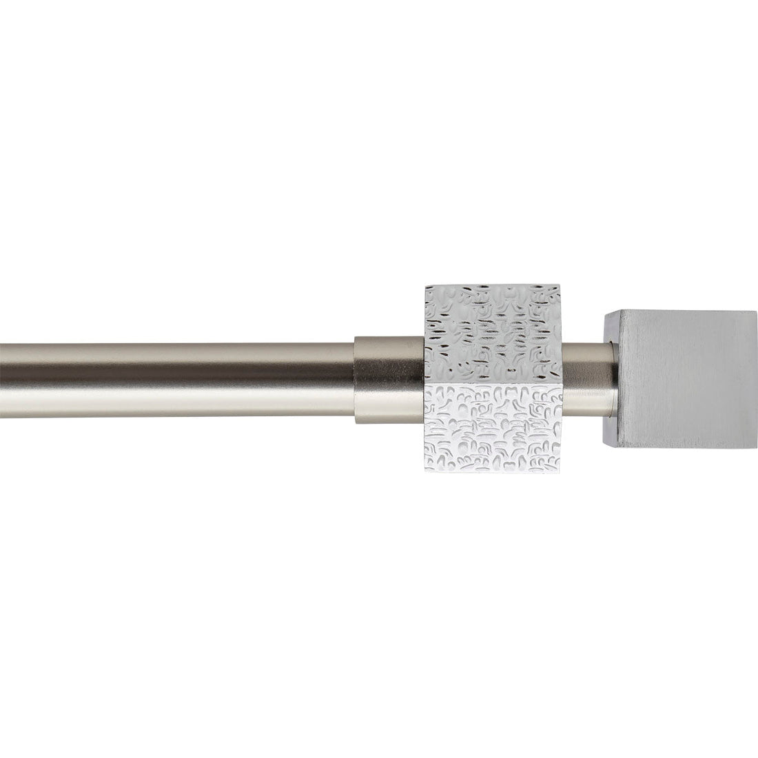 Set Galerie Extensibilă 210 - 380 CM Cubique Φ19MM - Argintiu - Set galerie extensibilă - Softambient