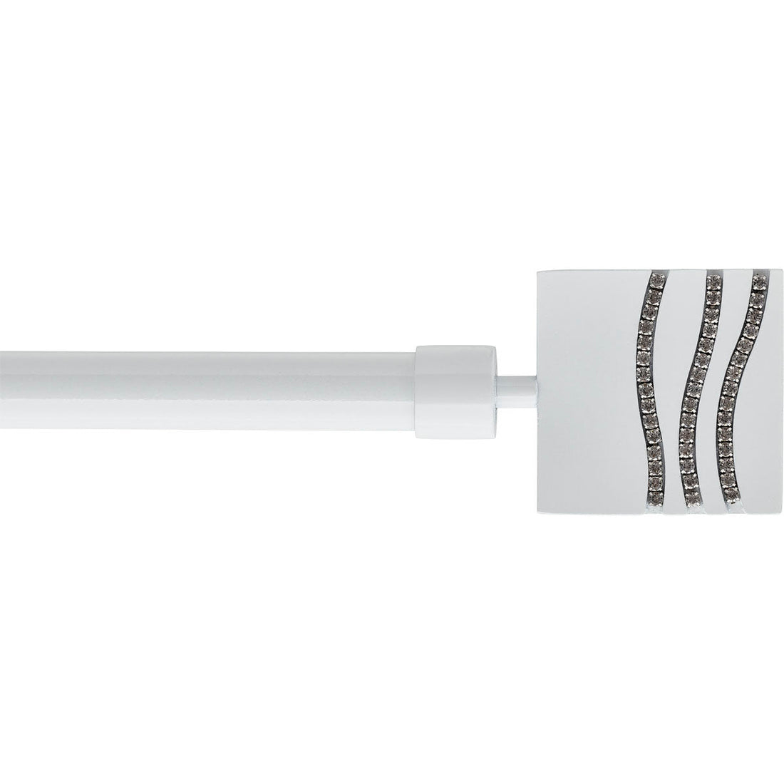 Set Galerie Extensibilă 210 - 380 CM Strass Φ19MM - Alb Lucios - Set galerie extensibilă - Softambient