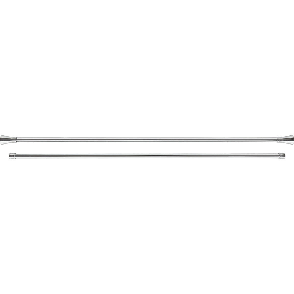 Set Galerie Extensibilă Dublă 120 - 210 CM Lotus Φ19MM - Platinum - Set galerie extensibilă - Softambient