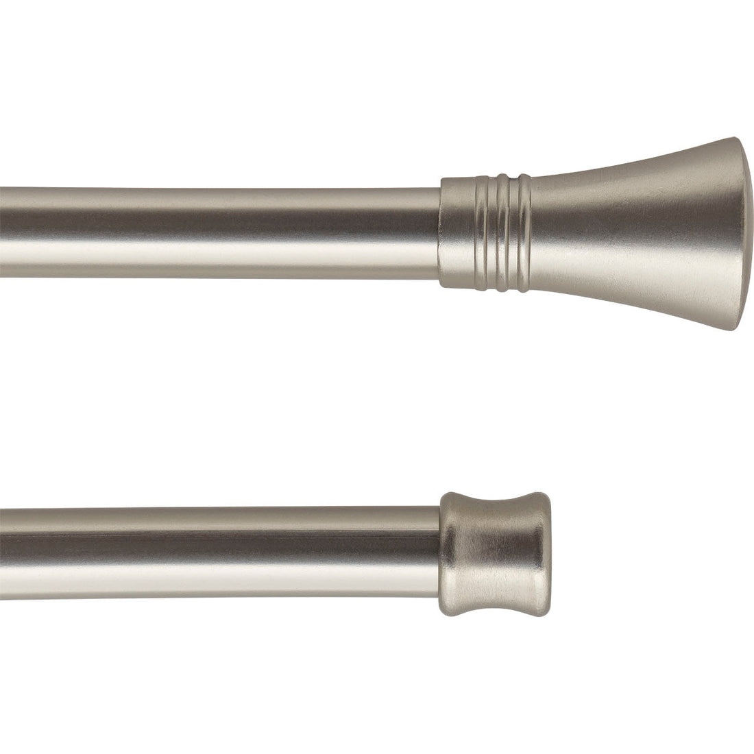 Set Galerie Extensibilă Dublă 210 - 380 CM Lotus Φ19MM - Argintiu - Set galerie extensibilă - Softambient
