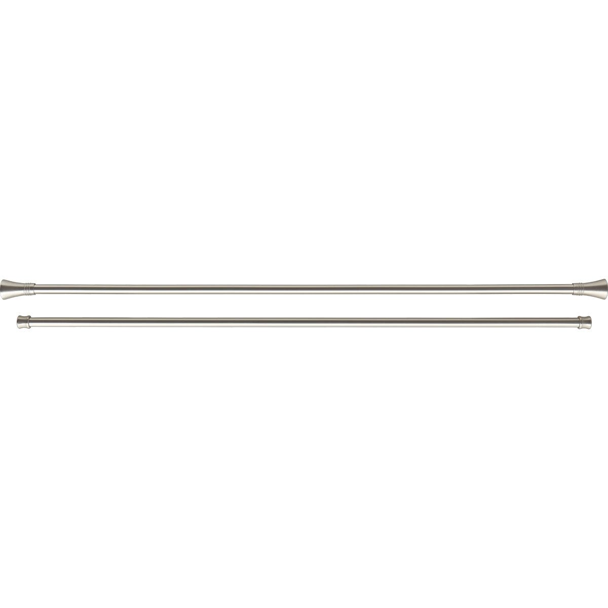 Set Galerie Extensibilă Dublă 210 - 380 CM Lotus Φ19MM - Argintiu - Set galerie extensibilă - Softambient