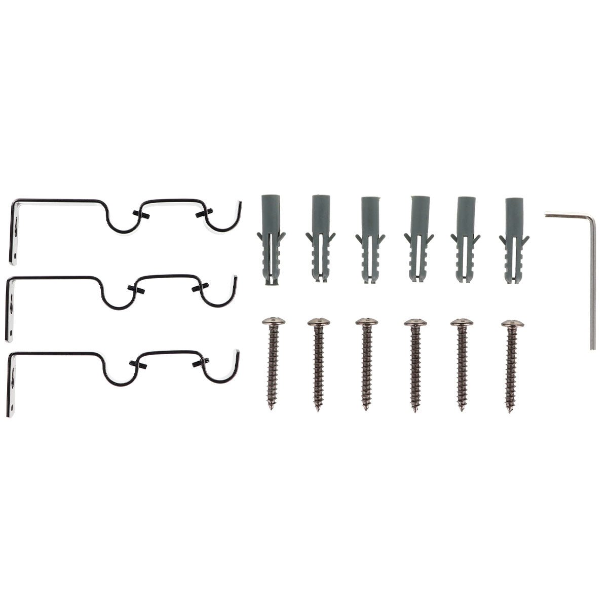 Set Galerie Extensibilă Dublă 210 - 380 CM Lotus Φ19MM - Grafit - Set galerie extensibilă - Softambient